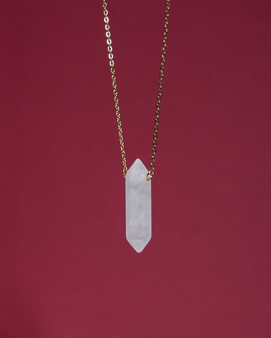 wisiory Naszyjnik z kryształem górskim