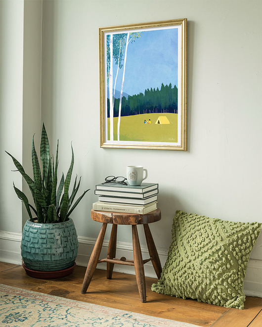 plakaty Kemping pod namiotem - plakat 50x70 cm