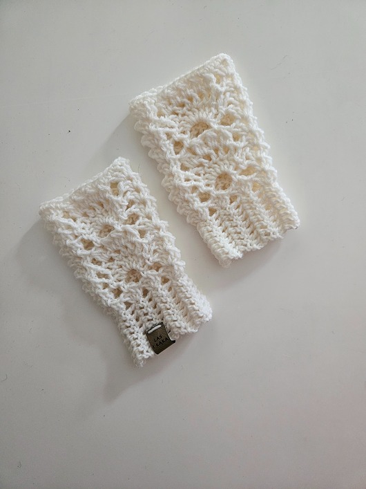 rękawiczki damskie Mitenki retro z wełny