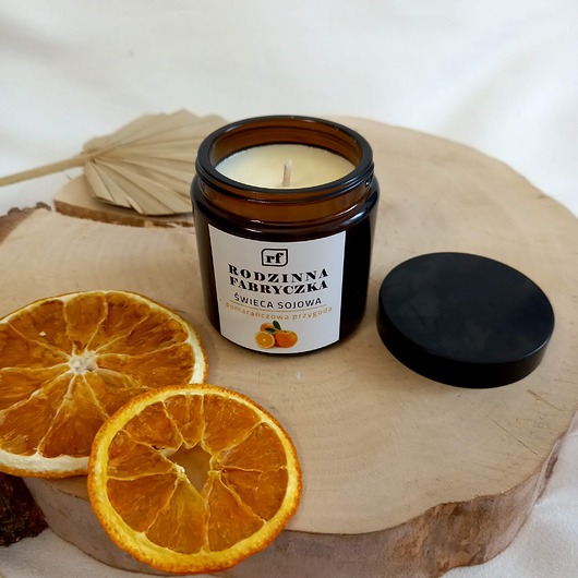 świeczniki i świece Świeca sojowa pomarańczowa przygoda