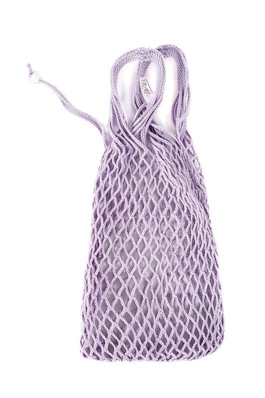 torby na zakupy Siatka na zakupy PRL liliowa ze ściągaczem