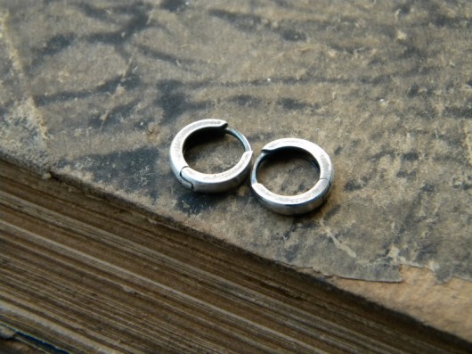 kolczyki wire wrapping skuwki małe