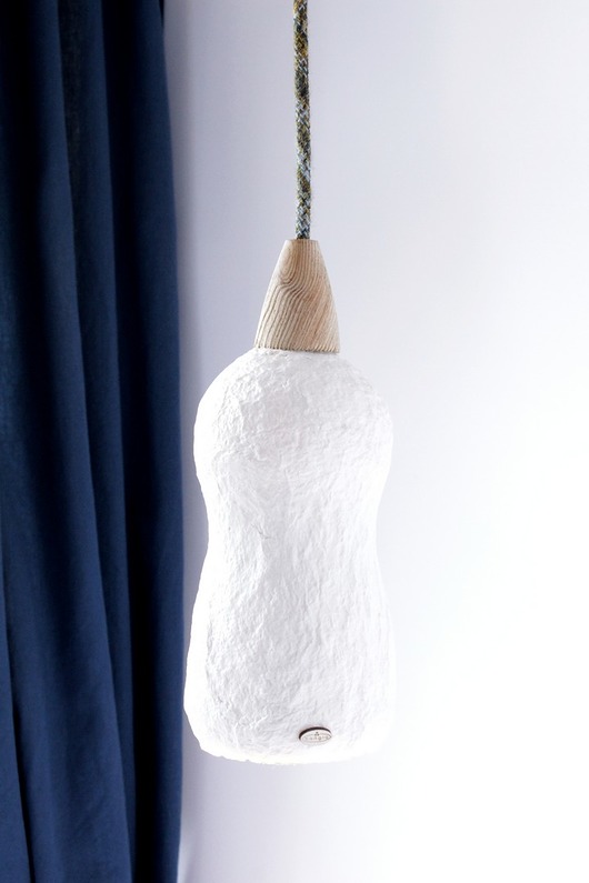 lampy wiszące Lampa wisząca biała 006 Mavirina  tweed