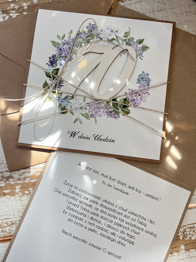 kartki scrapbooking Wyjątkowa ręcznie robiona kartka na 70 urodziny