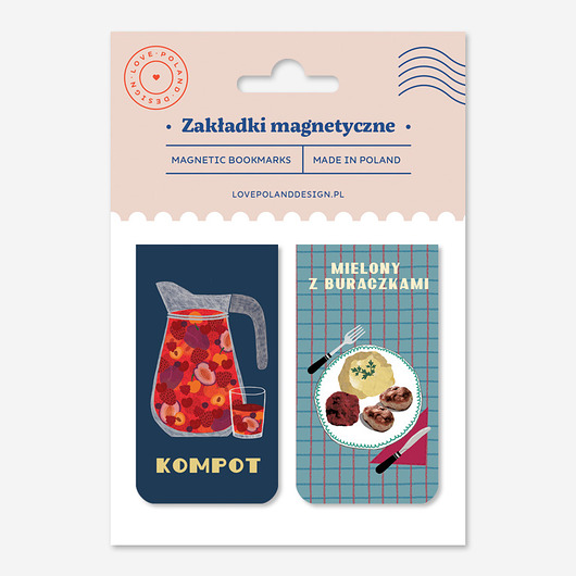 zakładki do książek Zakładki Magnetyczne Kompot + Mielony