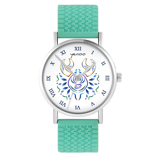 zegarki unisex Kolekcja Starlight - Rak - silikonowy, turkus