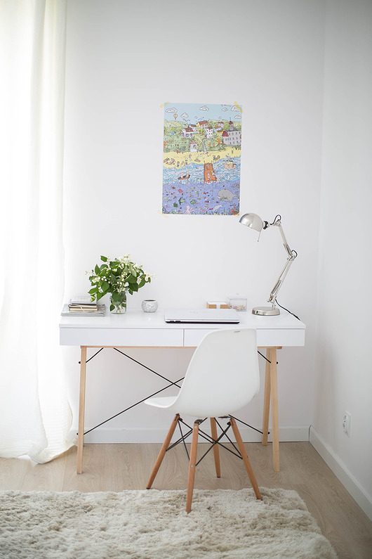 biurka Białe biurko BASIC 120 cm x 60 cm