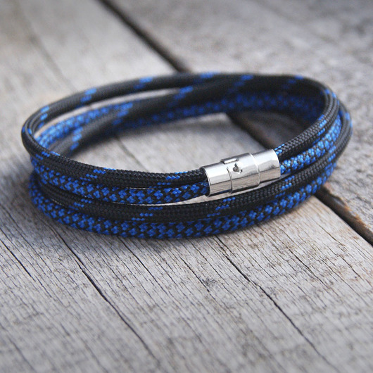 męska bransoletka :: hello sailor :: BLACK&BLUE kaktusia
