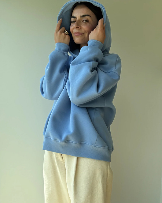 bluza z kapturem damska Bluza Soho sky blue z kapturem