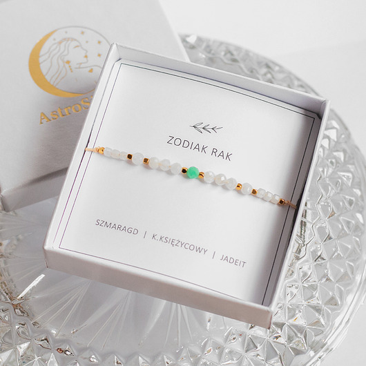 bransoletki na sznurku Bransoletka Zodiak Rak Dla Raka Prezent Talizman Amulet Znak Zodiaku