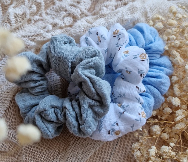 gumki do włosów Zestaw 3 scrunchie