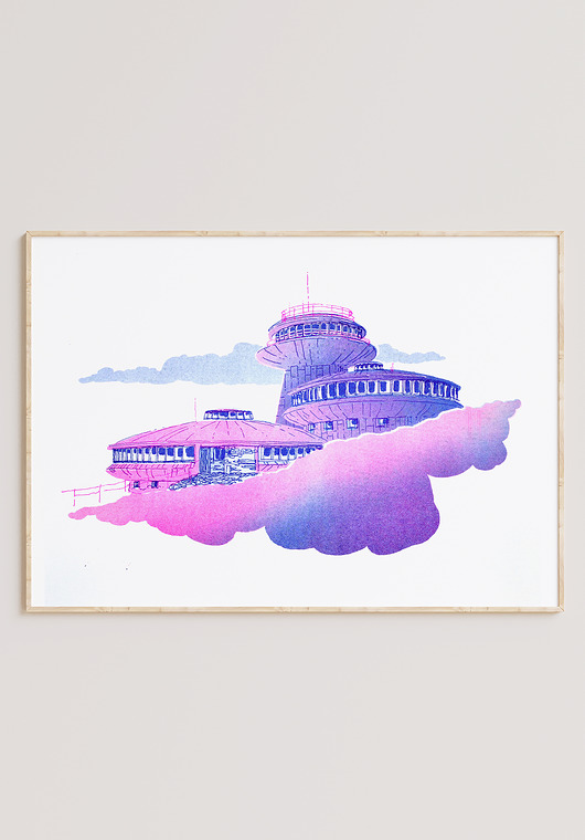 grafiki i ilustracje RISO Obserwatorium na Śnieżce