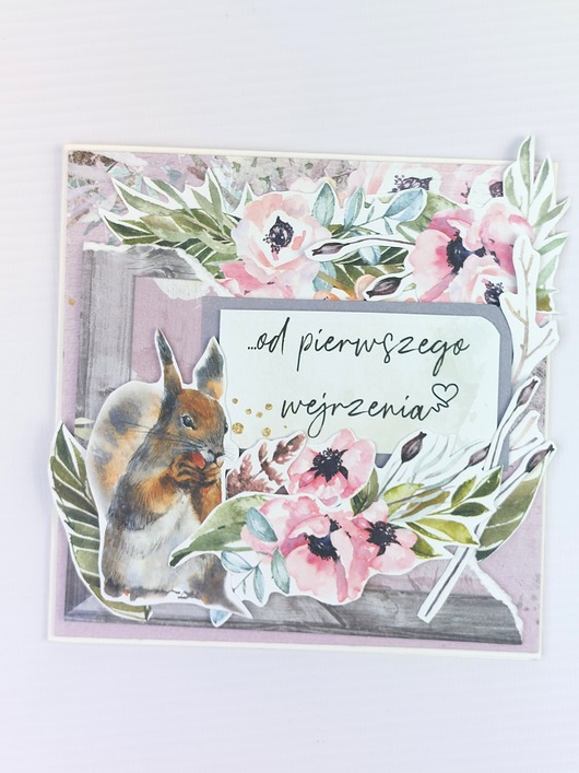 kartki scrapbooking Kartka uniwersalna "Od pierwszego wejrzenia"