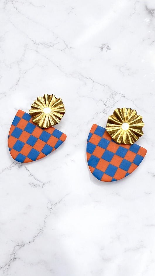 kolczyki z masy plastycznej Kolczyki Duo