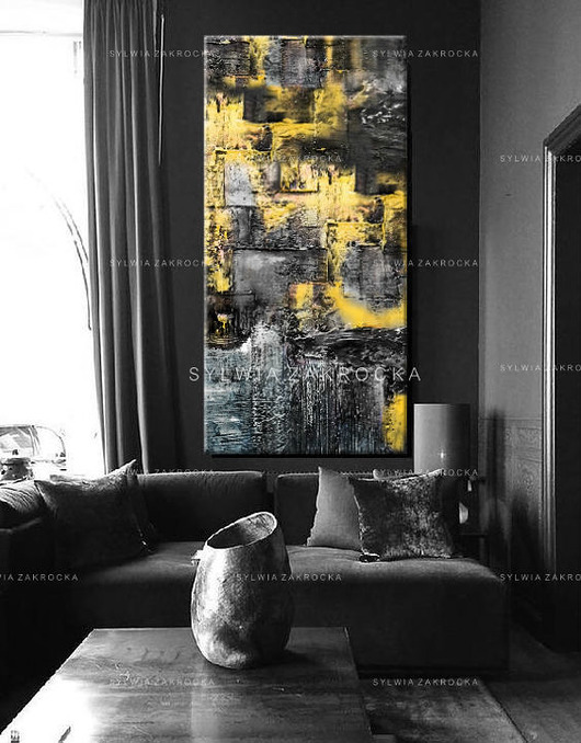 Obrazy nowoczesne - 80x170c abstrakcyjna mozajka art and texture