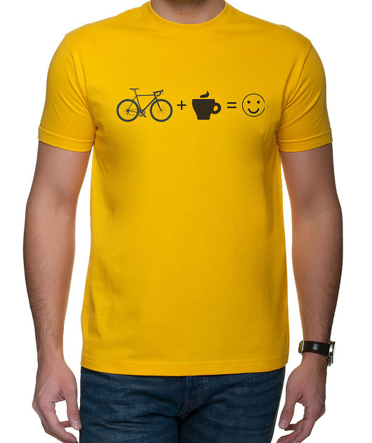 t-shirty męskie Koszulka T-SHIRT Kawa + szosa = :)