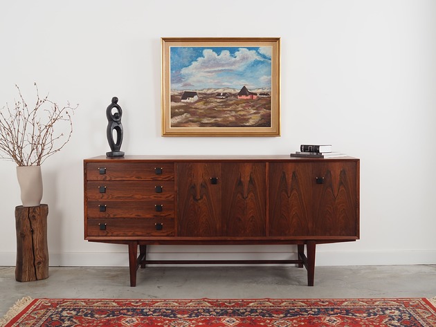 obrazy Obraz Wioska w chmurach, skandynawski design, lata 70