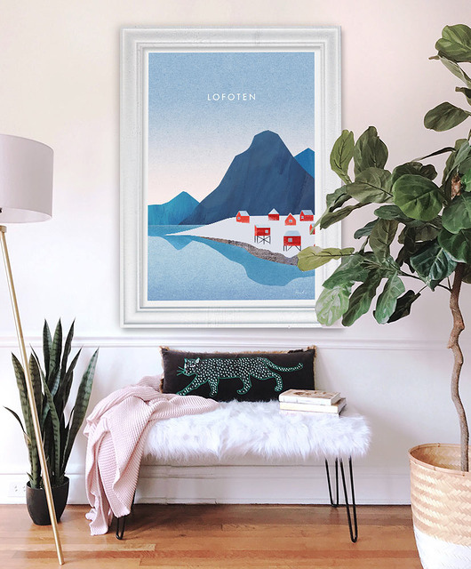 plakaty Plakat Lofoty - miasteczko pod śniegiem