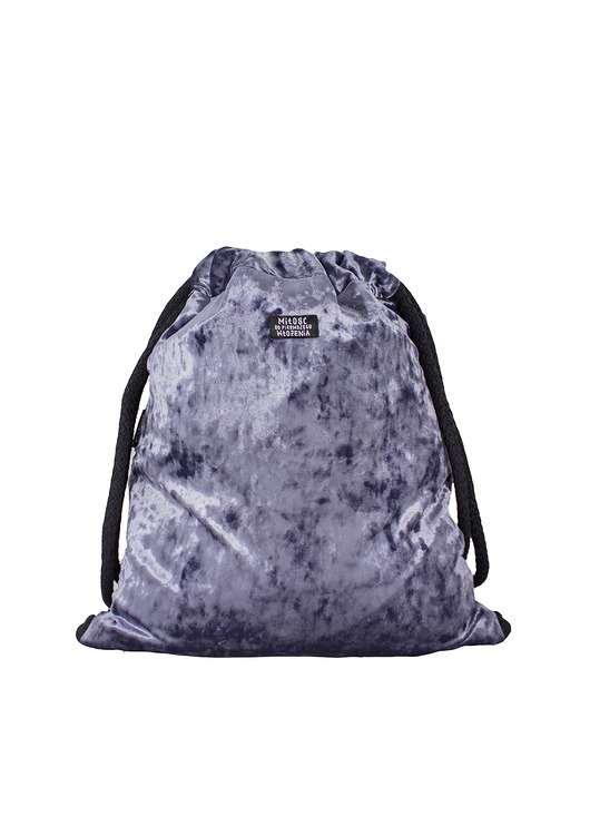 Plecak niebieski lodowy welur sacky bag