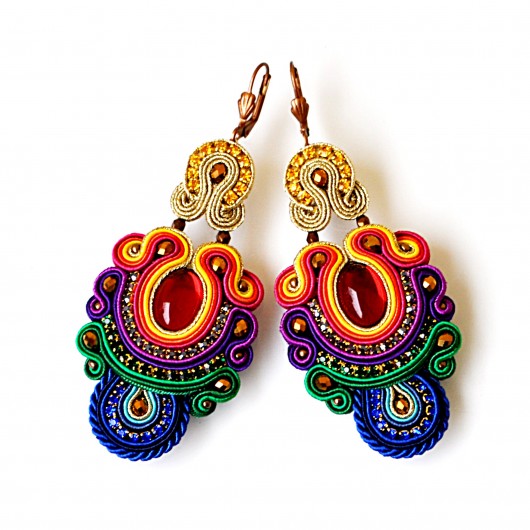 kolczyki soutache Sutaszowe kolczyki MAURITIUS