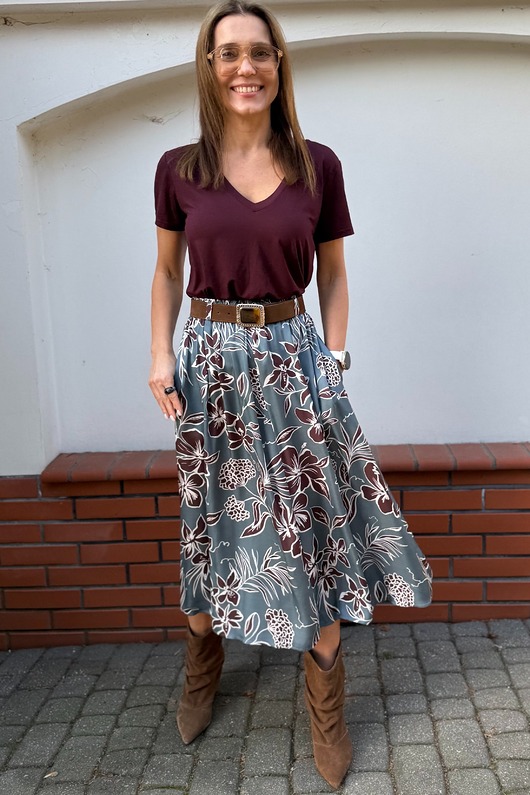 spódnice midi Spódnica Adara Flower