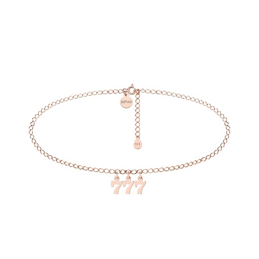 srebrne naszyjniki Naszyjnik z liczbami anielskimi z różowego złota