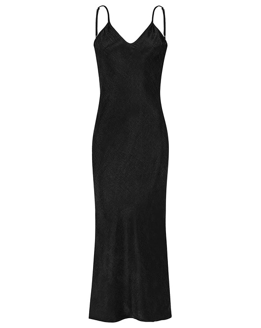 sukienki maxi damskie Czarna sukienka Bossy premium