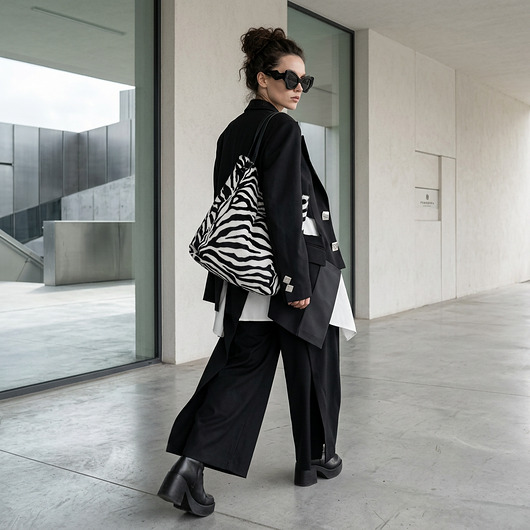 torby na ramię Torba tote XXL - zebra