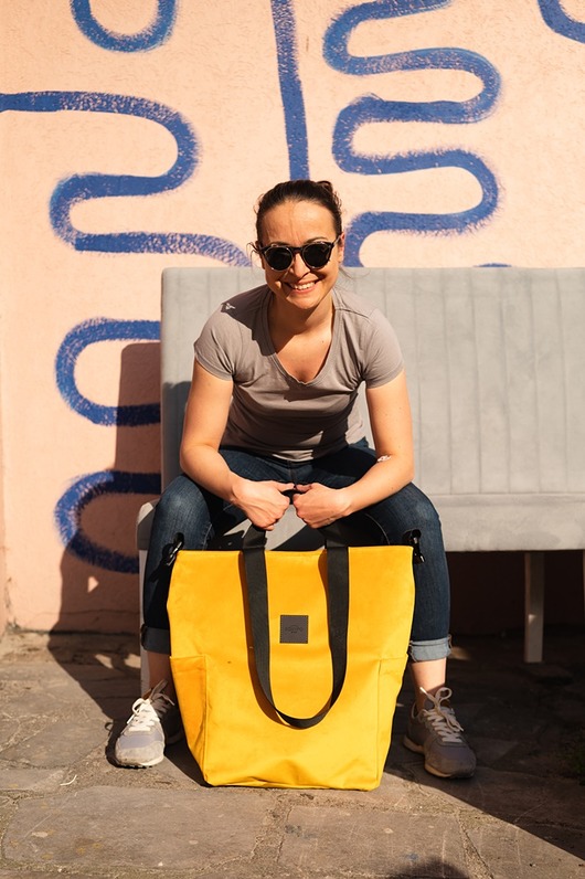 torby XXL Torbo-plecak Żółty welur wodoodporny yellow velvet