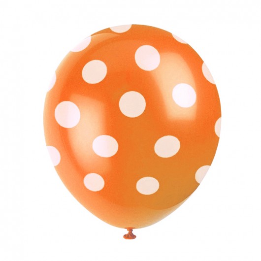 Balony pomarańczowe w kropeczki Wiewiórka i Spółka