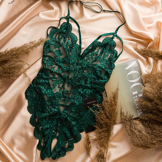 komplety bielizny dla kobiet Body  Sophie Butelkowa zieleń