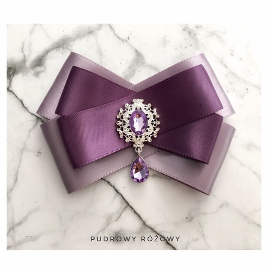 broszki Śliwkowa Brosza z fioletem NEW