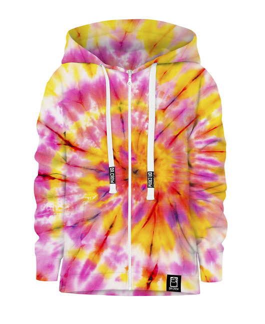 bluzy dla chłopców Bluza Zamek Chłopiec DR.CROW Tie Die Pink