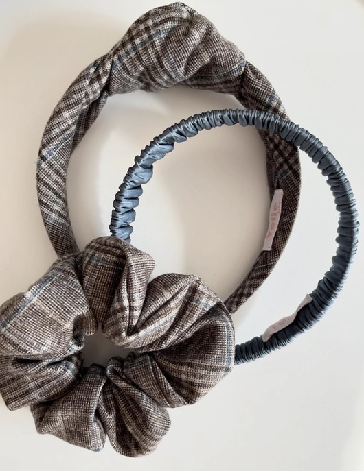opaski do włosów Zestaw dwóch opasek - Ella & Grey Check