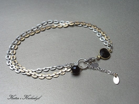 Cekinowa silver & gold Katia i krokodyl