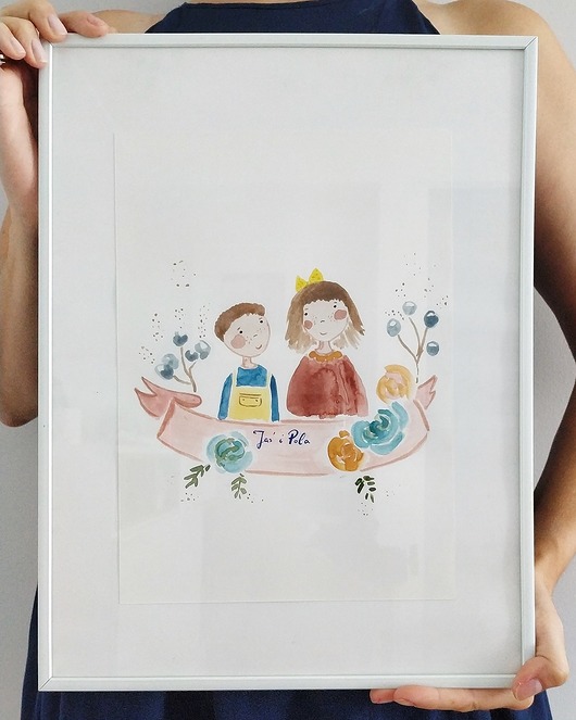 ilustracja dla dziecka / Metryczka / portret MUKI design