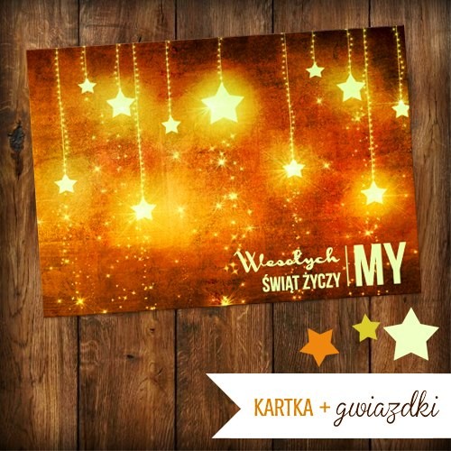Świąteczna kartka + gwiazdki Encza Photo Props