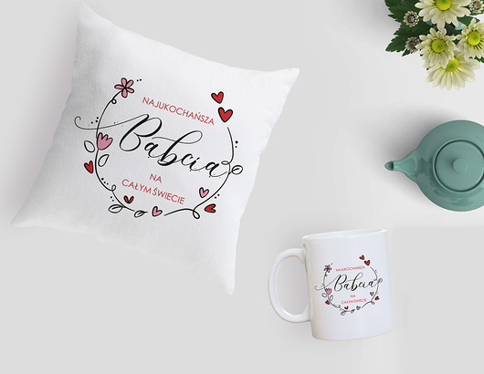 Zestaw kubek + poduszka ( Dzień Babci) AllbagAllprints