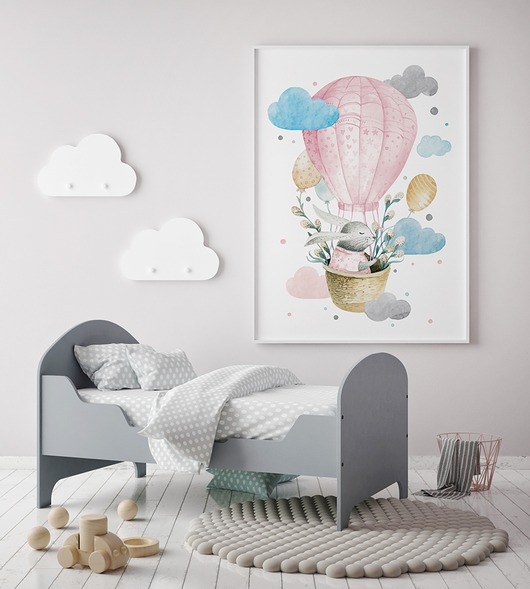 Plakat Odlotowy zajączek różowy A3 - 29,7x42cm HOG STUDIO