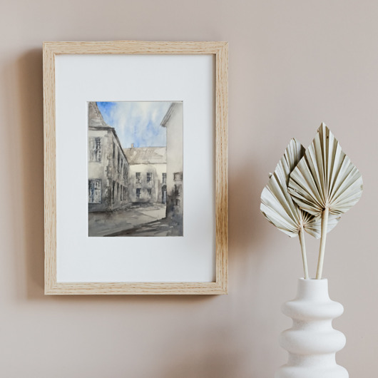 obrazy WYPRZEDAŻ SZTUKI! Akwarela Norwegia oryginalny obraz 300g 21x30 cm
