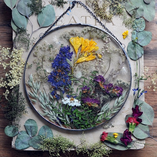 Ozdoby na ścianę Prezent dla dziadków - kwiaty urodzeniowe