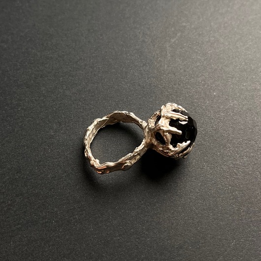 pierścionki srebrne Organica Black pierścionek srebrny