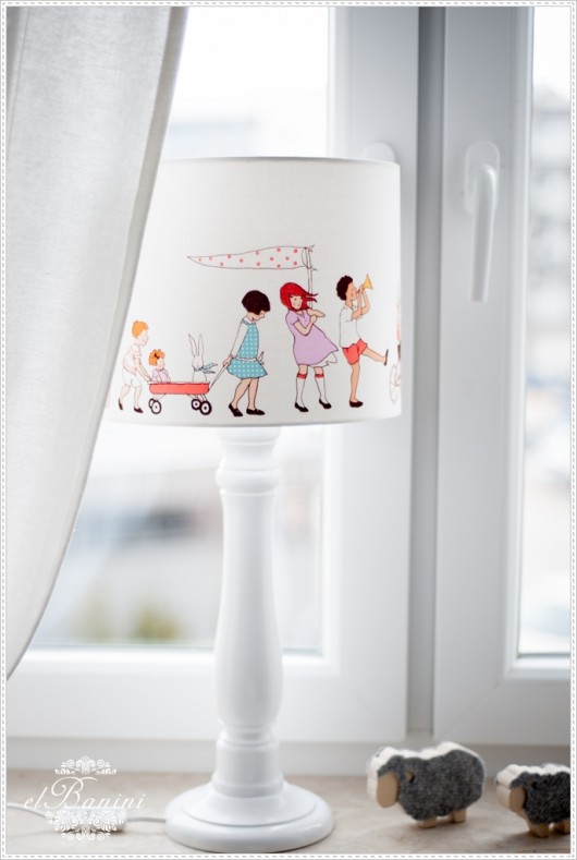 Lampa Lampka Nocna Abażur Dzieci na Paradzie made by mama