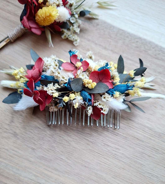 Ślubne ozdoby do włosów Wielobarwny grzebyk do włosów