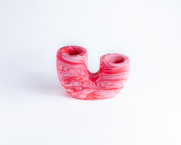 świeczniki i świece Świecznik pink marble