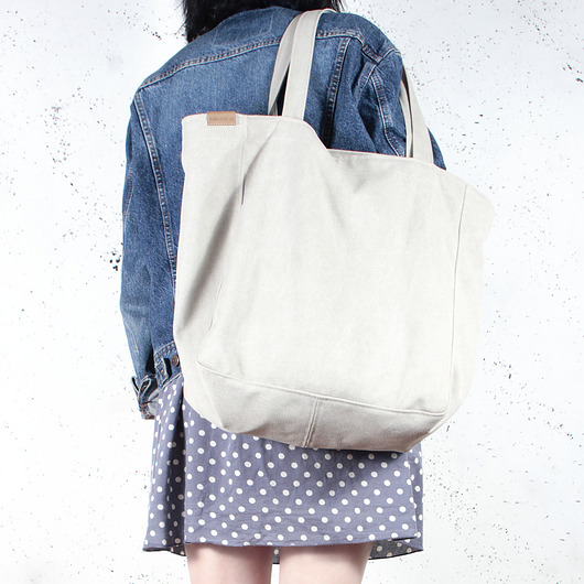 torby na ramię Lazy bag torba beżowa na zamek / vegan / eco