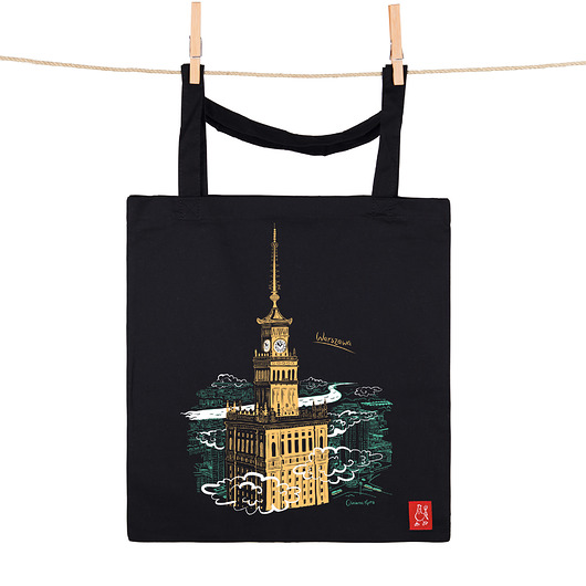 Torba bawełniana Warszawa Pałac Kultury i Nauki Gliniana Kura