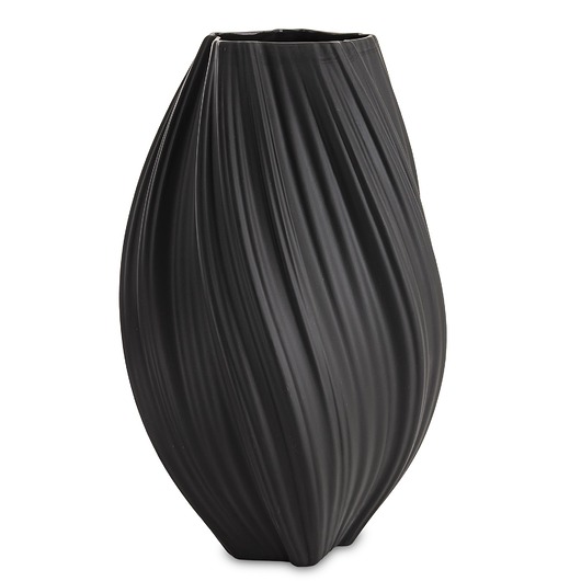wazony Wazon porcelanowy 34x18x18 cm MARIKO czarny