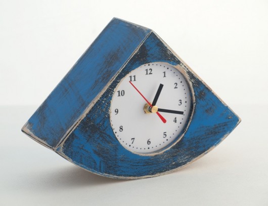 buJAczeK blue Clock Wood Studio