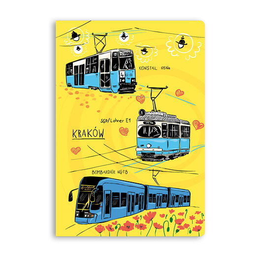 notatniki i albumy Zeszyt A5 Kraków Tramwaje